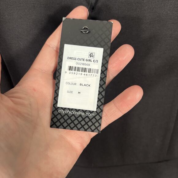 90s City Chic Dress 18 Crepe Stretch Flowy Skater Twee Cute Girl Minimal Quiet - Picture 5 of 12